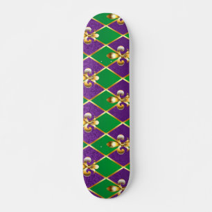 Schmuckhintergrund Mardi Gras Skateboard