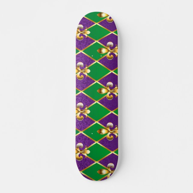 Schmuckhintergrund Mardi Gras Skateboard (Vorne)