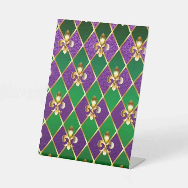 Schmuckhintergrund Mardi Gras Sockelschild (Vorderseite)