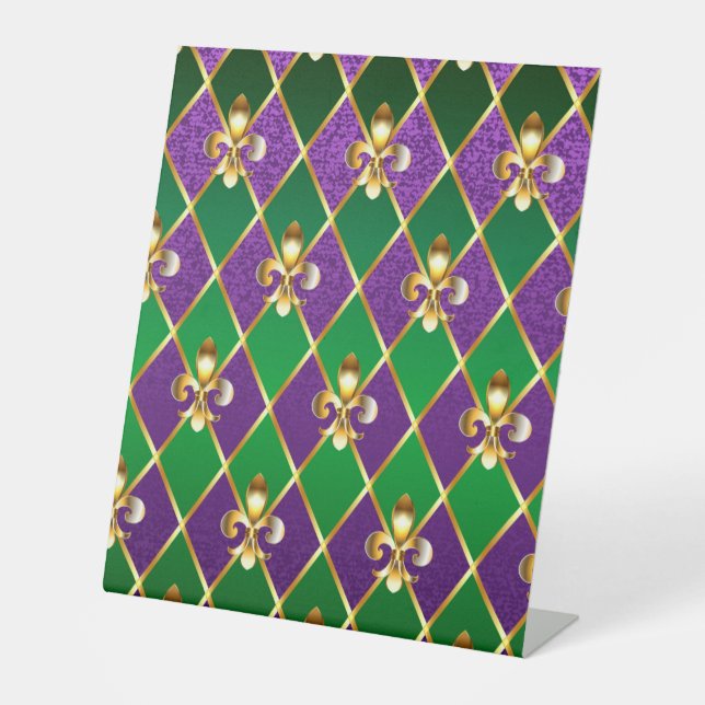 Schmuckhintergrund Mardi Gras Sockelschild (Vorderseite)