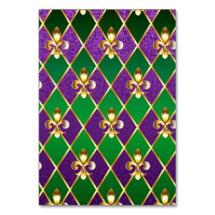 Schmuckhintergrund Mardi Gras Tischnummer