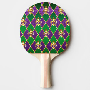 Schmuckhintergrund Mardi Gras Tischtennis Schläger