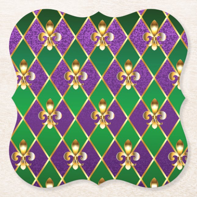 Schmuckhintergrund Mardi Gras Untersetzer (Vorderseite)