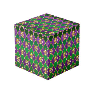 Schmuckhintergrund Mardi Gras Würfel