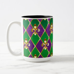 Schmuckhintergrund Mardi Gras Zweifarbige Tasse