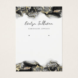 Schmuckkarte aus schwarzem Marmor