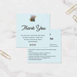 Schmuckkarte Danke mit dem Logo Blau