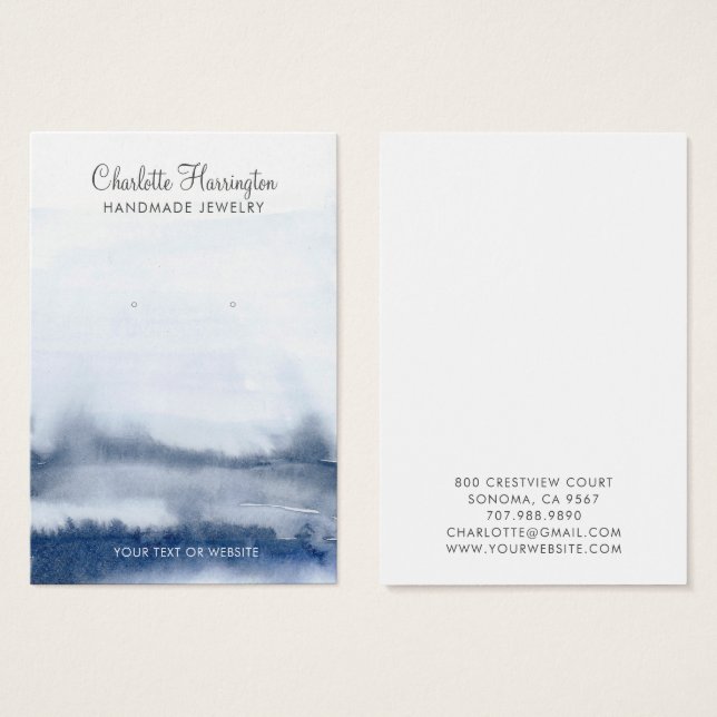 Schmuckkarte für abstrakte Wasservorräte (Vorne & Hinten)