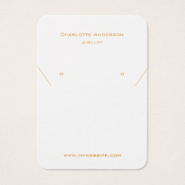 Schmuckkarte für das Foto mit weißem Ohrring