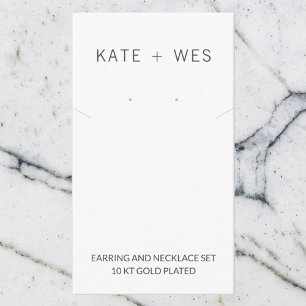 Schmuckkarte für das Set Earring & Necklace Begleitkarte