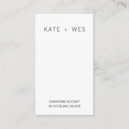 Schmuckkarte für das Set Earring & Necklace Begleitkarte