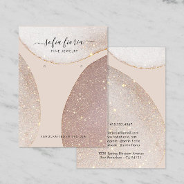 Schmuckkarte für künstlerischen Glitzer Visitenkarte