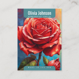 Schmuckkarte für Rose Ohrringe Visitenkarte