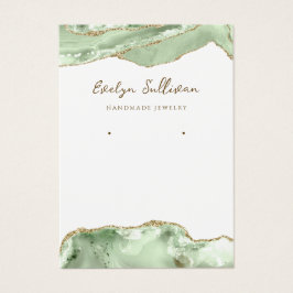 Schmuckkarte Jade green agate