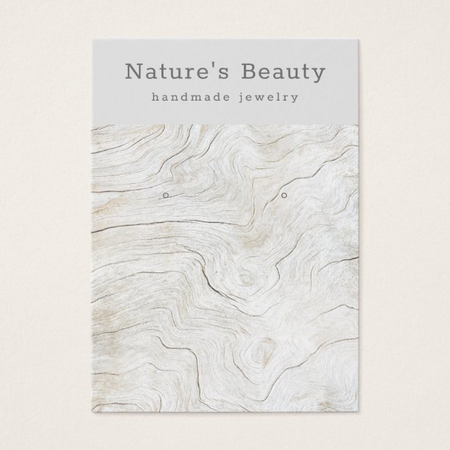 Schmuckkarte mit verwittertem Strandholz (Vorderseite)