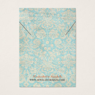 Schmuckkarte Necklace ・ Aquamarine Damask