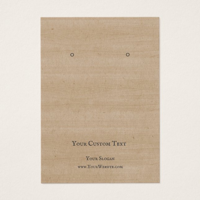 Schmuckkarte, rustikal-braunes Holz (Vorderseite)