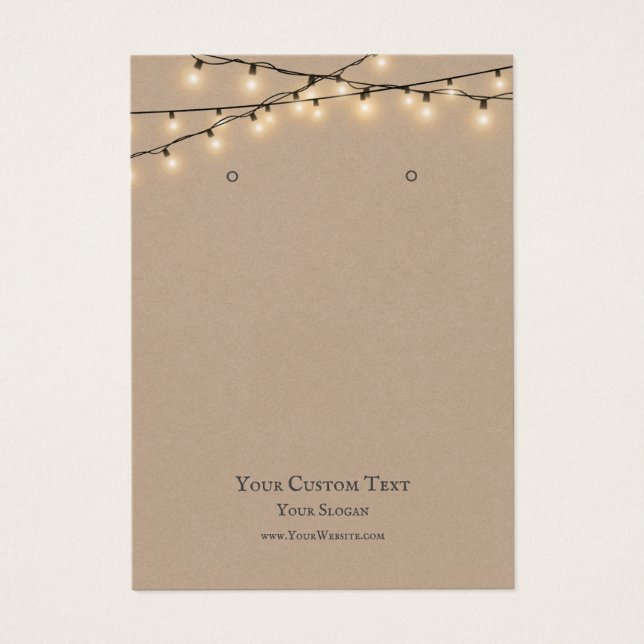 Schmuckkarte, rustikale String-Lichter (Vorderseite)