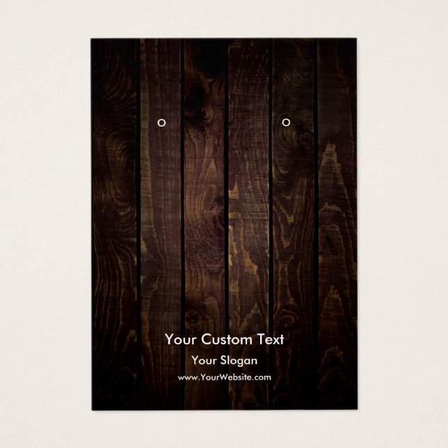 Schmuckkarte, rustikales Holzmotiv (Vorderseite)