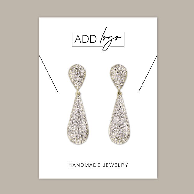 Schmuckkarten für Minimalistische, einfache Marken Visitenkarte (Minimalist Simple Brand Logo Jewelry Display Cards)