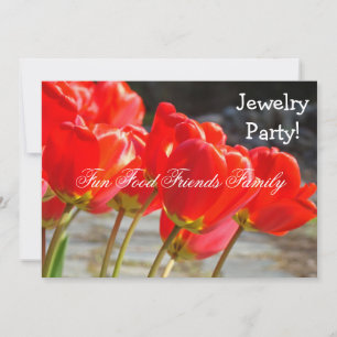 Schmuckparty! Einladungen Rote Tulpen Eingeladen