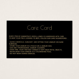 Schmuckprodukt Black Care Card