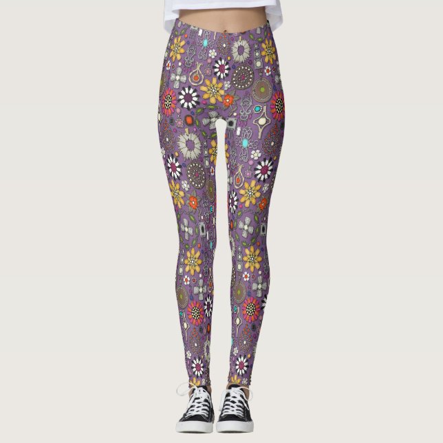 Schmuckschätze lila leggings (Vorderseite)