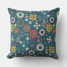 Schmuckschätze pacock blau kissen