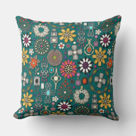 Schmuckschätze viridianisch grün kissen