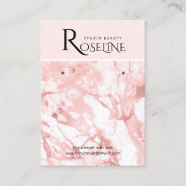 Schmuckschmuck aus rosa und weißem Marmor Visitenkarte