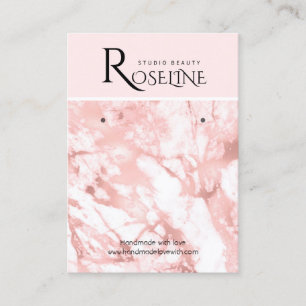 Schmuckschmuck aus rosa und weißem Marmor Visitenkarte