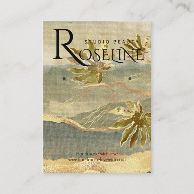 Schmuckschmuck-Ausstellung "Goldene Natur" Visitenkarte (Vorderseite)