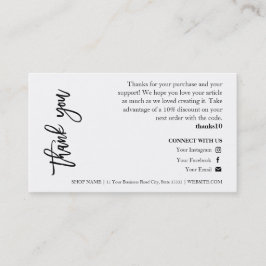 Schmuckschmuck-Chic-Skript Danke-Karte Visitenkarte
