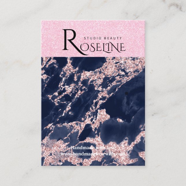 Schmuckschmuck-Display für den Glitzer von Navy Visitenkarte (Vorderseite)