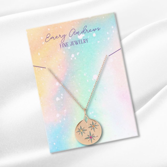 Schmuckschmuck mit einfacher Wasserfarbe - Anzeige Visitenkarte (Von Creator hochgeladen)