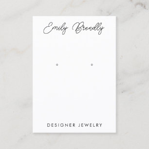 Schmuckschmuck mit Handschrift Visitenkarte