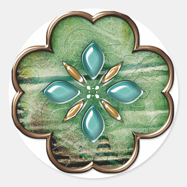 Schmucksticker Runder Aufkleber (Vorderseite)