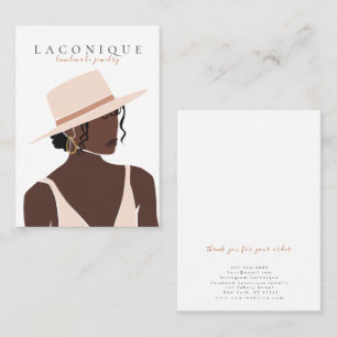 Schmuckstück Girl Portraits Abstrakt Busine Visitenkarte