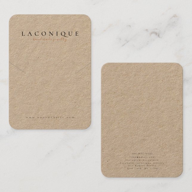 Schmuckstück | Kraft | Minimalistisches Geschäft C Visitenkarte (Vorne/Hinten)