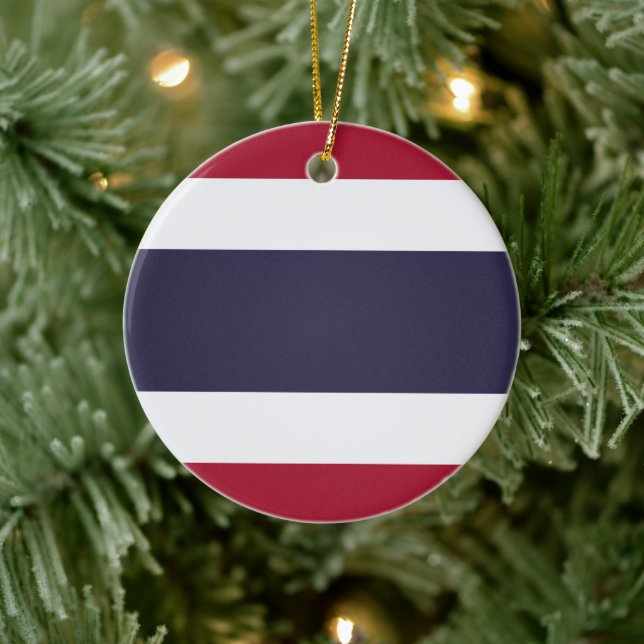 Schmuckstück mit der Flagge Thailands Keramik Ornament (Baum)