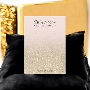 Schmuckstück mit weißem Glitzer Visitenkarte