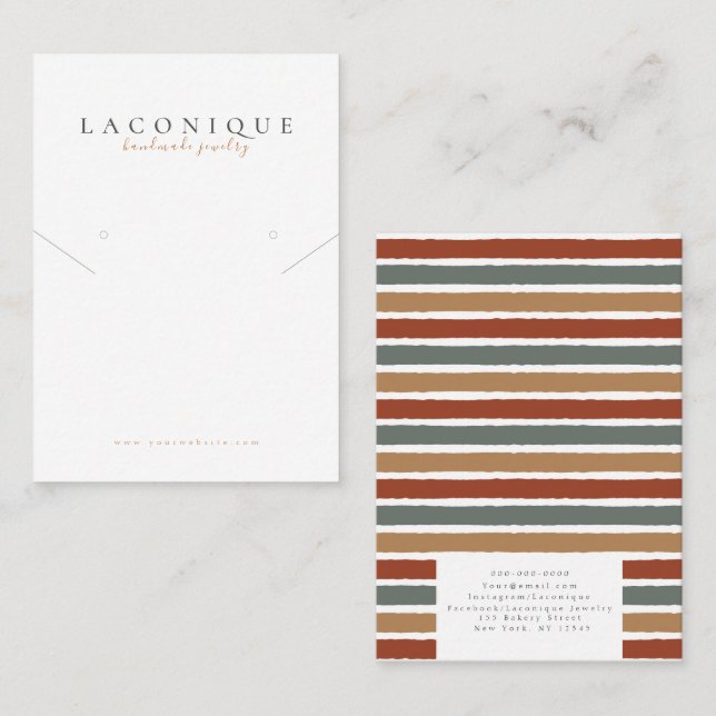 Schmuckstück | Modern | Pastell Visitenkarte (Vorne/Hinten)