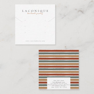 Schmuckstück | SchmuckEarring | Modern Quadratische Visitenkarte