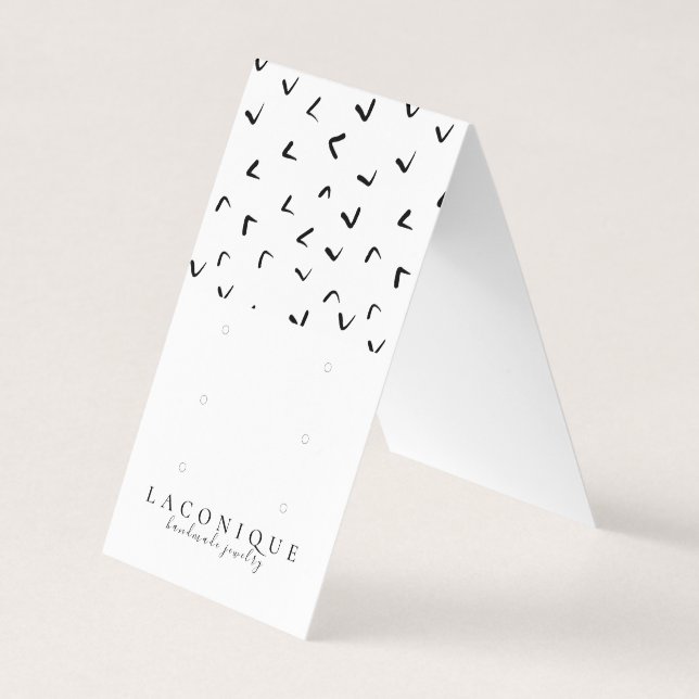 Schmuckstück | SchmuckEarring | Schwarz/Weiß  Visitenkarten (Vorderseite)