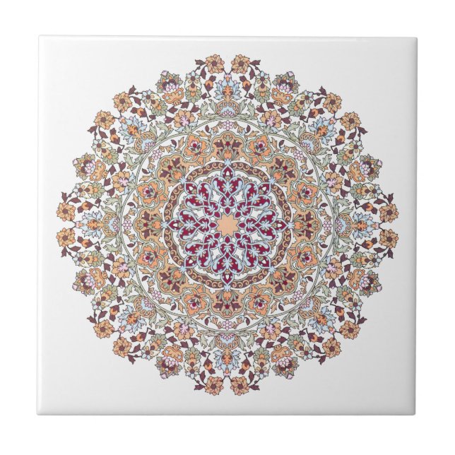 Schmückt Tazhib der persischen Kunst an~ordnen sie Fliese (Vorderseite)