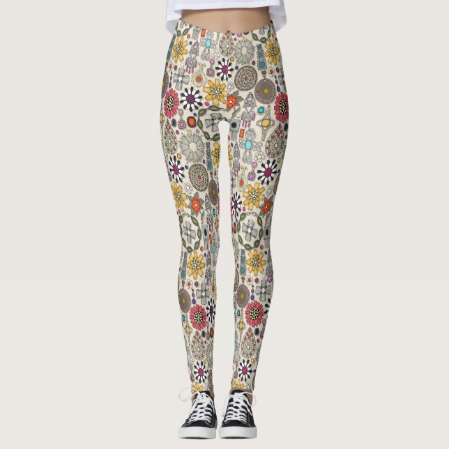 Schmucktücher Leinen Leggings (Vorderseite)