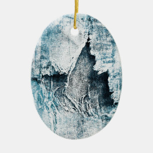 schmuddelige Jeans Keramikornament