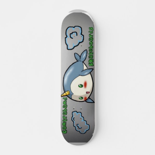SchmuggelwareSkateboards Narwhal im Himmel Skateboard (Vorne)