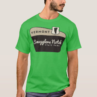 Schmuggler Notch Staat Park Vermont Begrüßungszeic T-Shirt