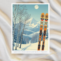Schmuggler Notch Vermont Skiurlaub Postkarte